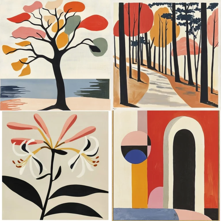 Bold Colors with Minimal Shapes - Midjourney style sref code