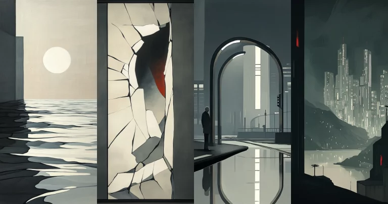 Stylized Fragmented Reflections - Midjourney style sref code