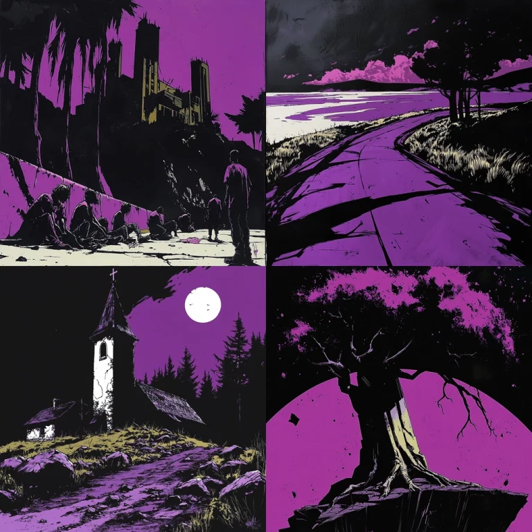 Violet Noir Graphic - Midjourney style sref code