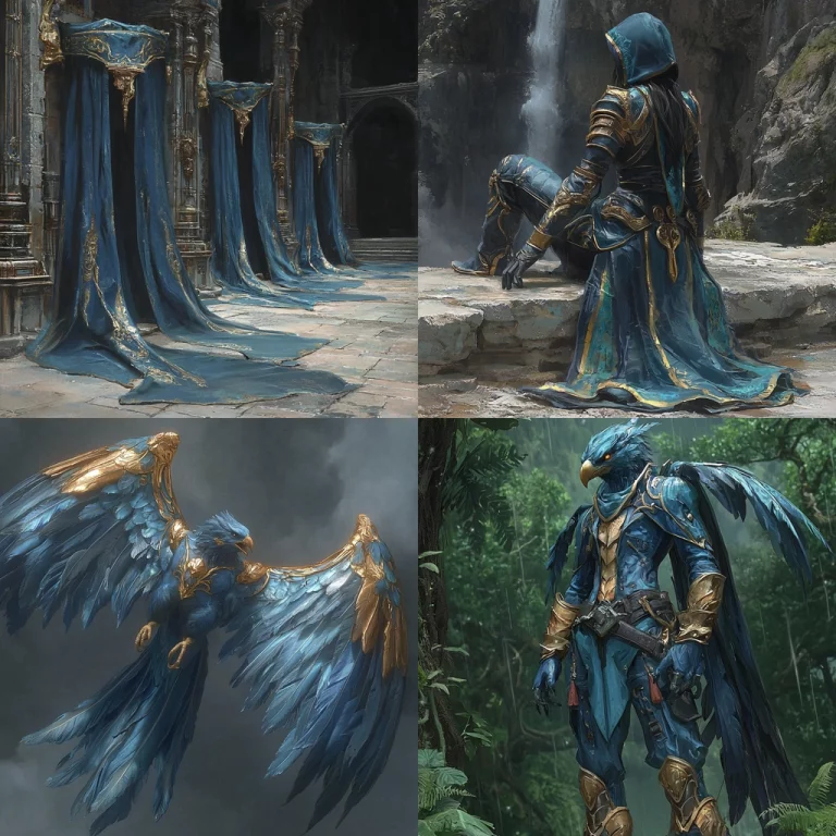 Blue and Gold Realistic Fantasy - Midjourney style sref code