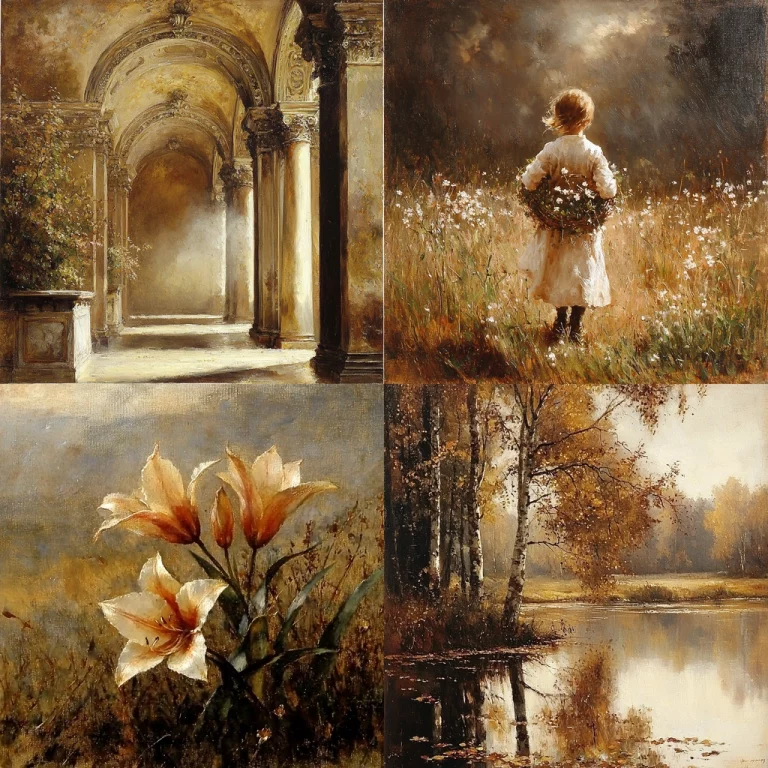 Warm Toned Classical Realism - Midjourney style sref code