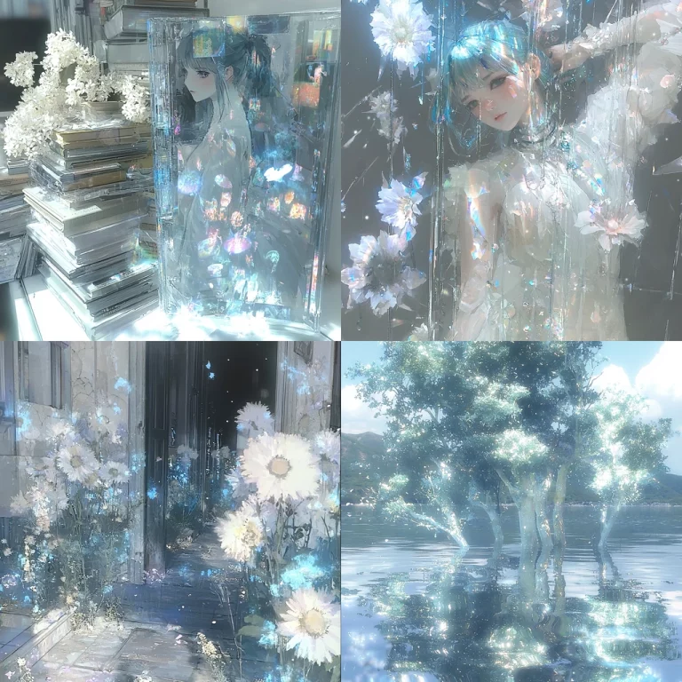 Iridescent Floral Glow - Midjourney style sref code