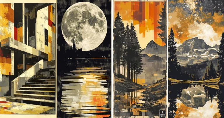 Geometric Earth Tones - Midjourney style sref code