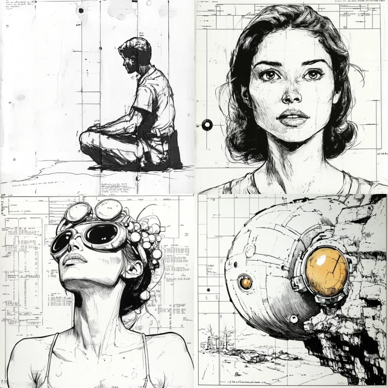 Technical Pen and Ink - Midjourney style sref code