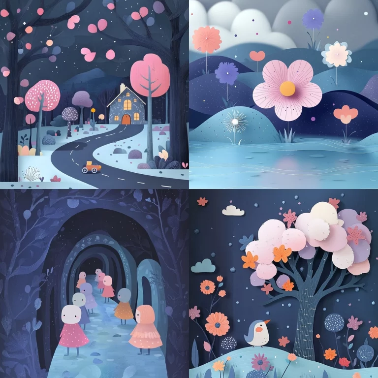 Nightfall Pastel Illustration - Midjourney style sref code