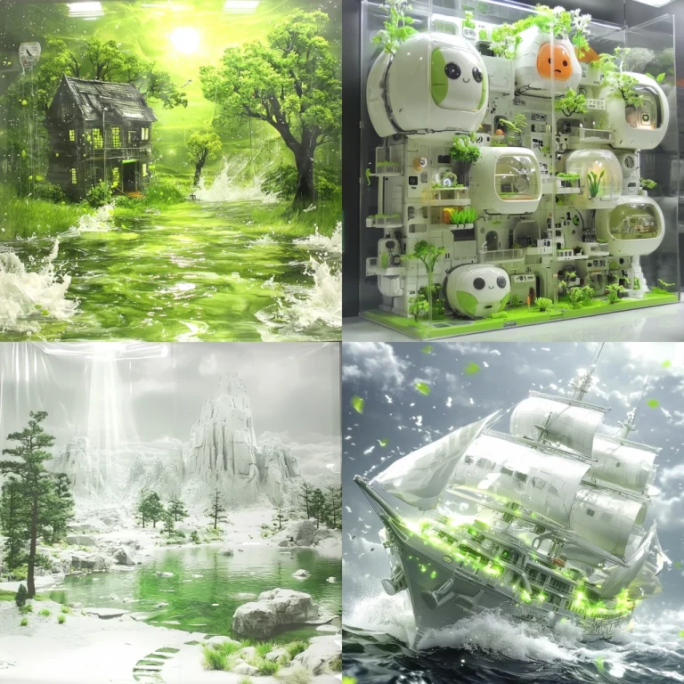 Luminous Futuristic Green - Midjourney style sref code