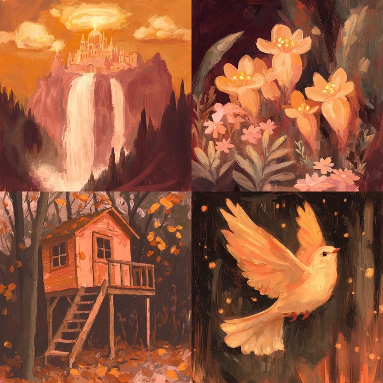 Warm Toned Brushstrokes - Midjourney style sref code