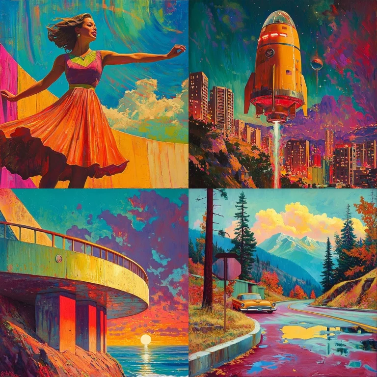 Vibrant Textured Lighting - Midjourney style sref code