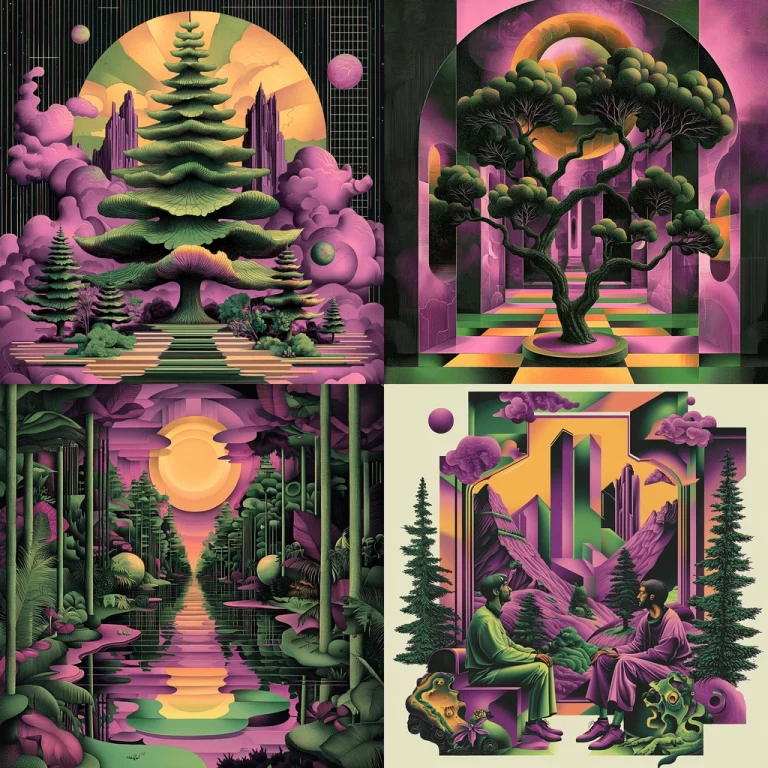 Vibrant Geometric Landscapes - Midjourney style sref code