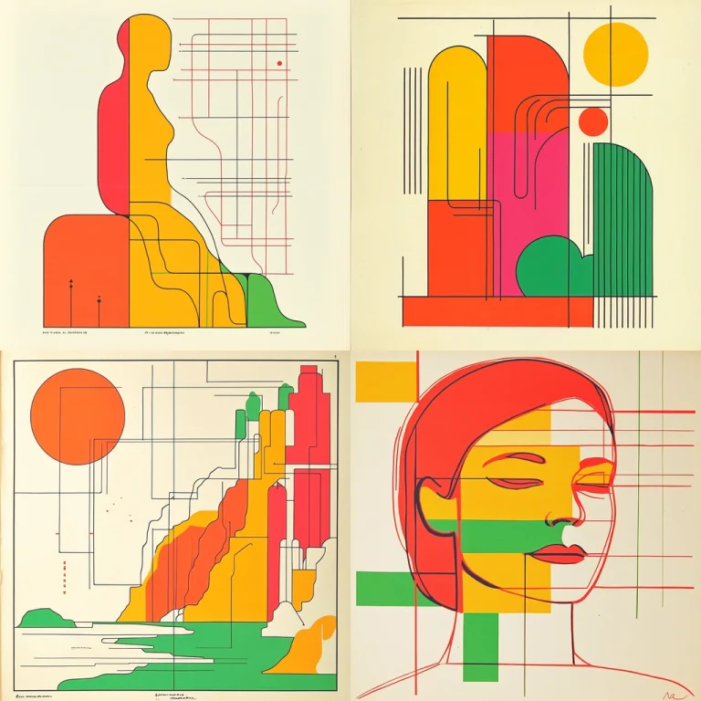 Geometric Color Blocks - Midjourney style sref code