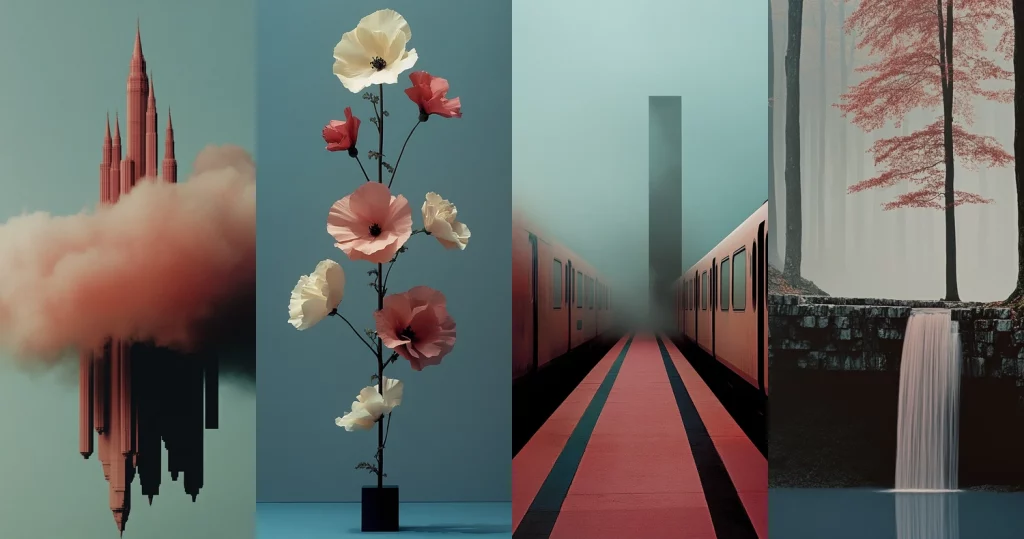 Soft Gradient Surfaces - Midjourney style sref code