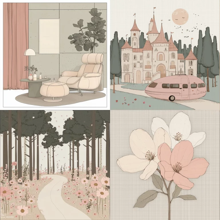 Muted Pastel Minimalism - Midjourney style sref code