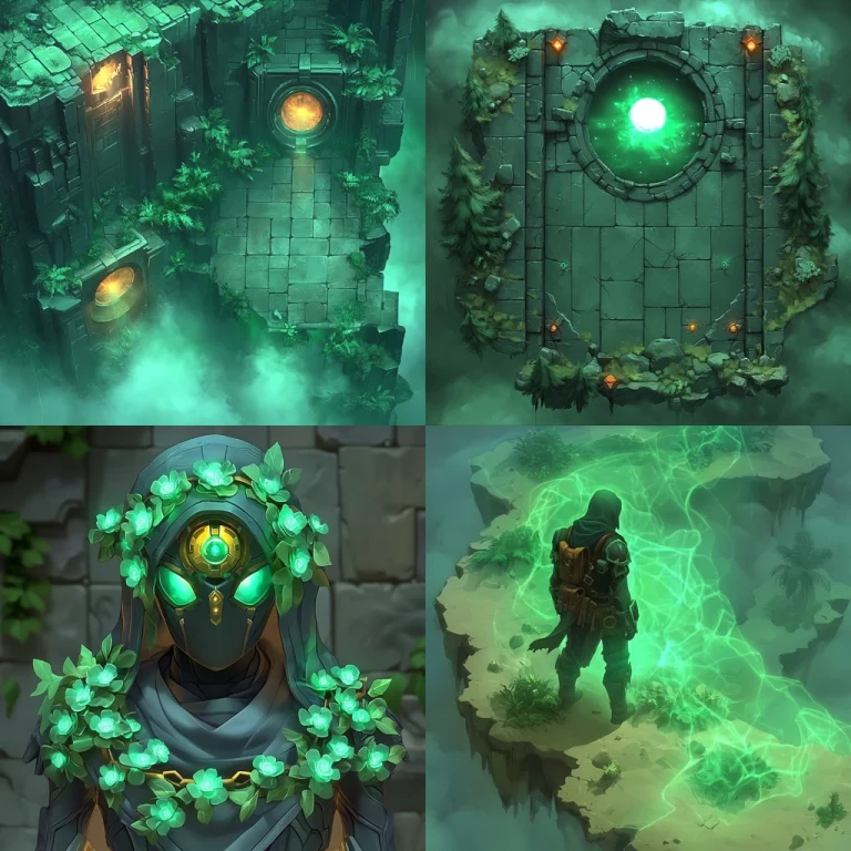 Radiant Green and Steely Stone - Midjourney style sref code