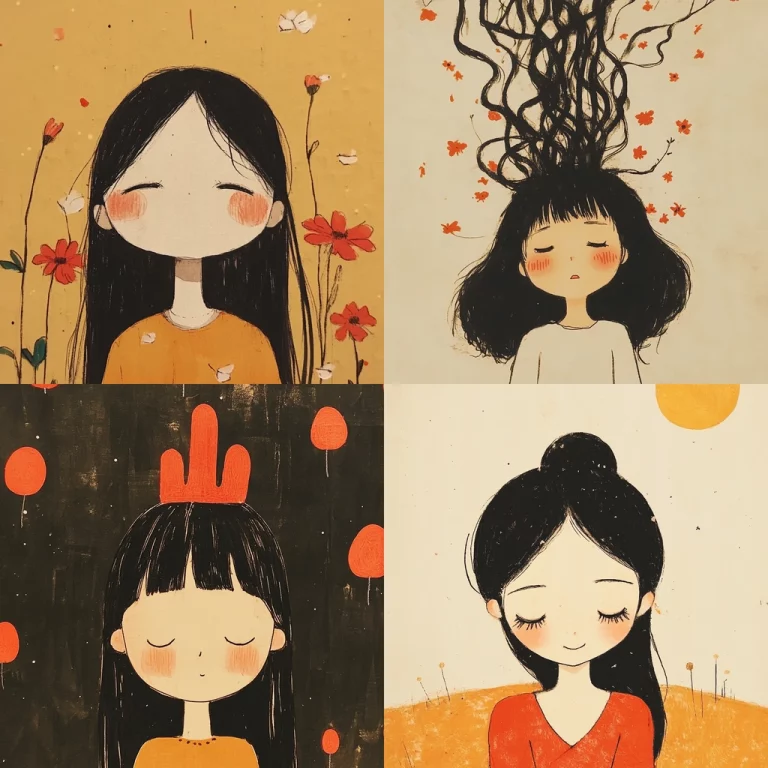 Warm Minimalist Illustration - Midjourney style sref code