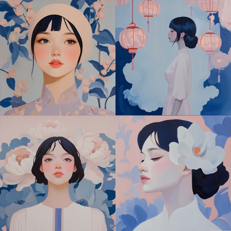 Pastel Floral Balance - Midjourney style sref code