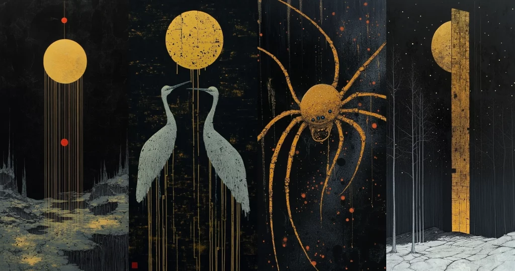 Dark Gold Contrasted Imagery - Midjourney style sref code