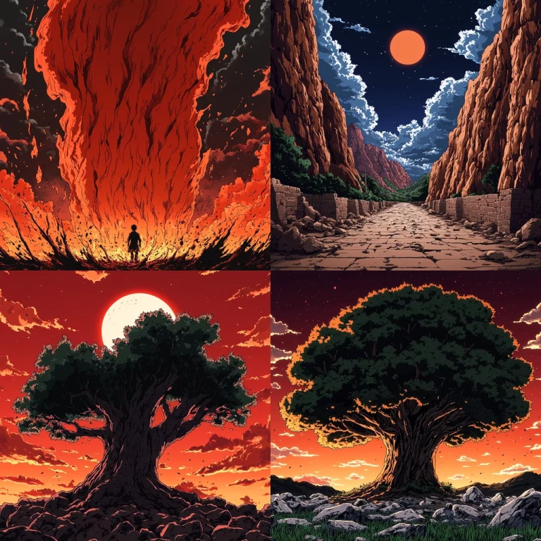 Red Contrasts with Night Blue - Midjourney style sref code