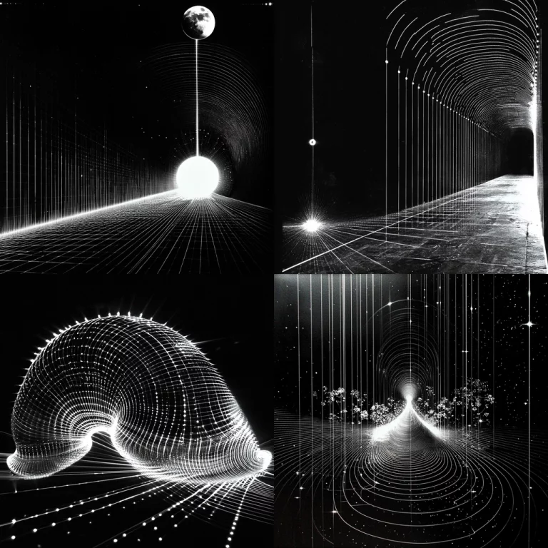 Monochrome Light Curvature - Midjourney style sref code 