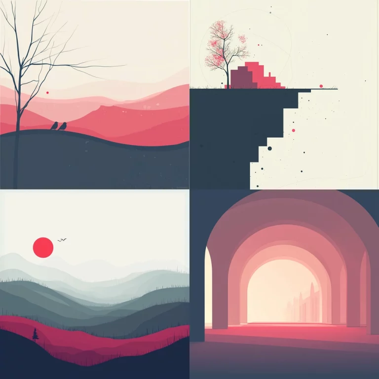 Minimalist Warm Gradient - Midjourney style sref code