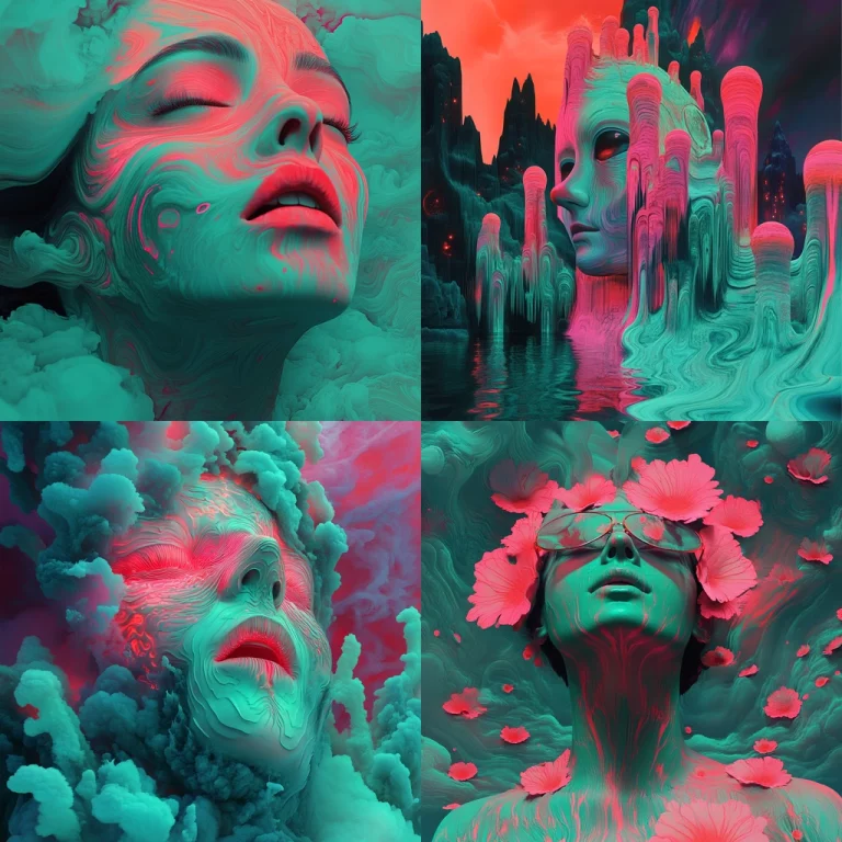 Neon Swirl Vivid Texture - Midjourney style sref code