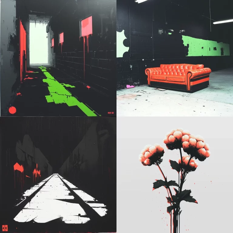 High Contrast Neon Urban - Midjourney style sref code