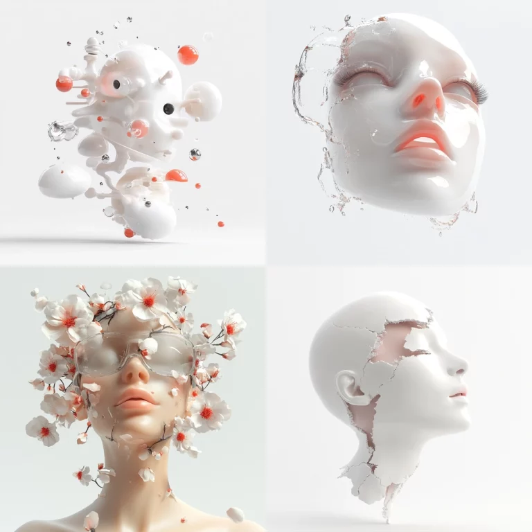 Sculptural Floral Abstraction - Midjourney style sref code