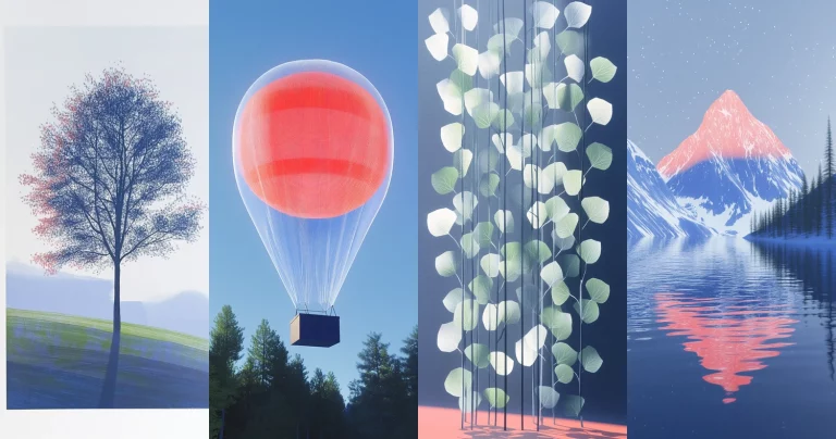 Soft Gradient with Bold Contrast - Midjourney style sref code