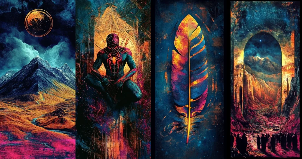 Vibrant Textured Contrast - Midjourney style sref code