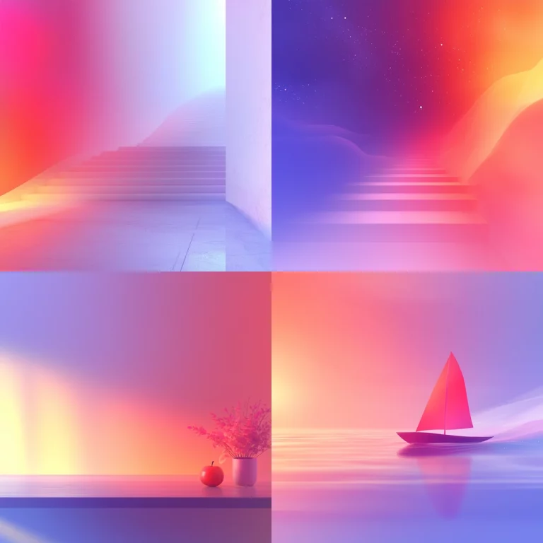 Pink Blue Gradient Ambience - Midjourney style sref code