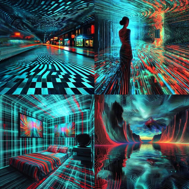 Vivid Neon Striping - Midjourney style sref code