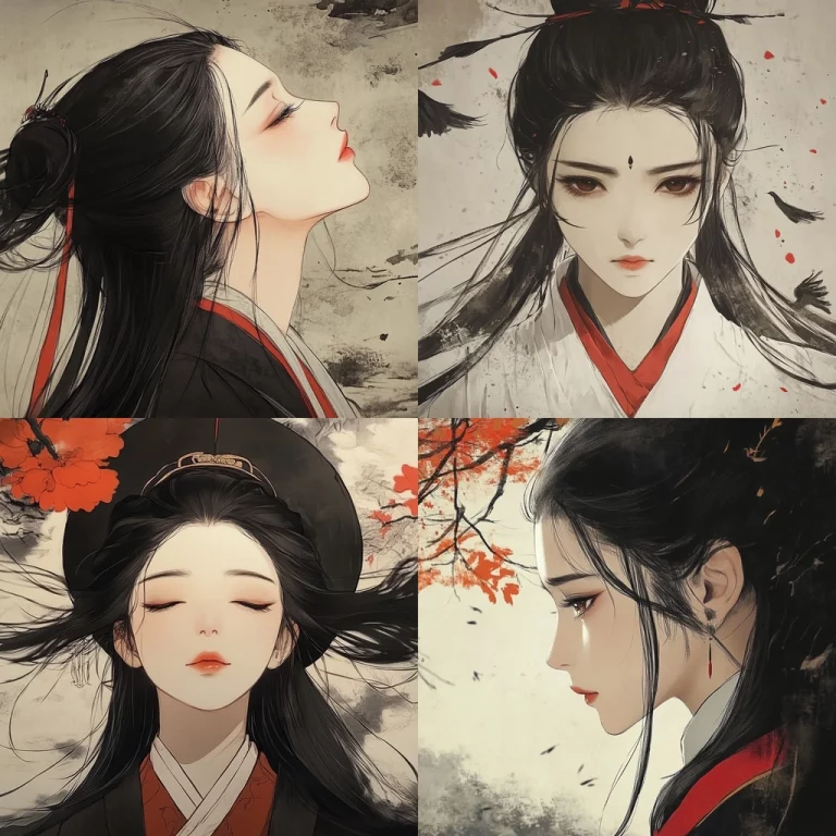 Elegant Ink Brush Flow - Midjourney style sref code