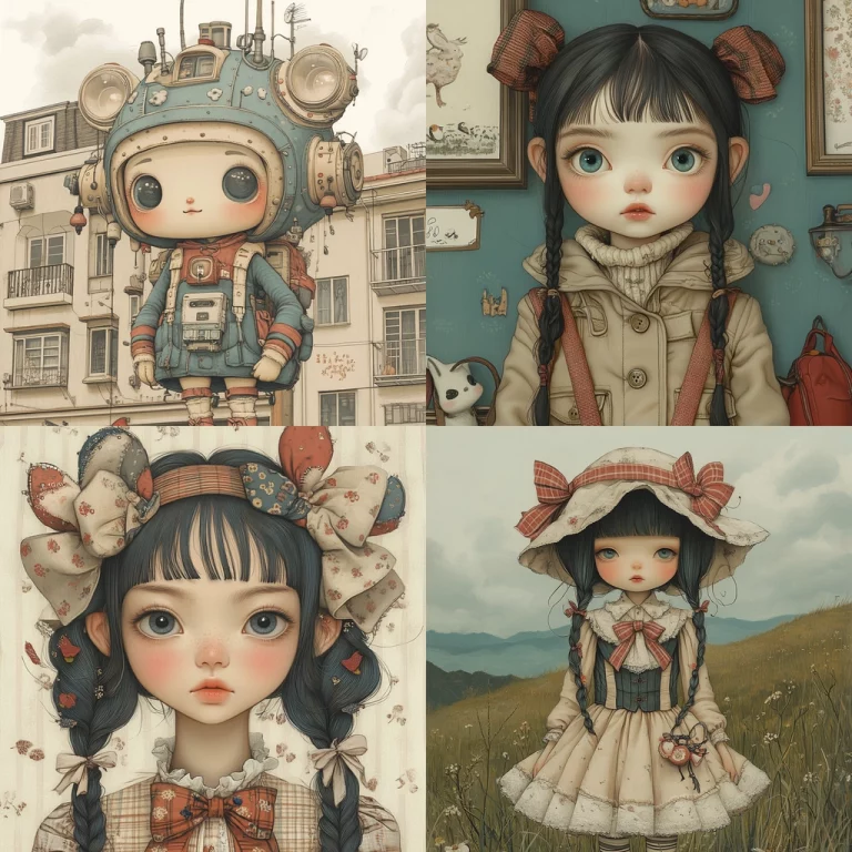 Pastel Nostalgia with Soft Detailing - Midjourney style sref code