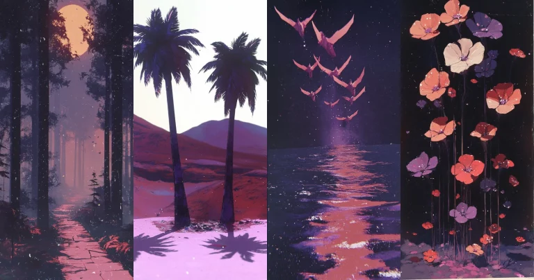 Deep Purple Illumination - Midjourney style sref code