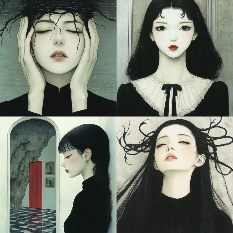 Monochrome Shadowed Forms - Midjourney style sref code