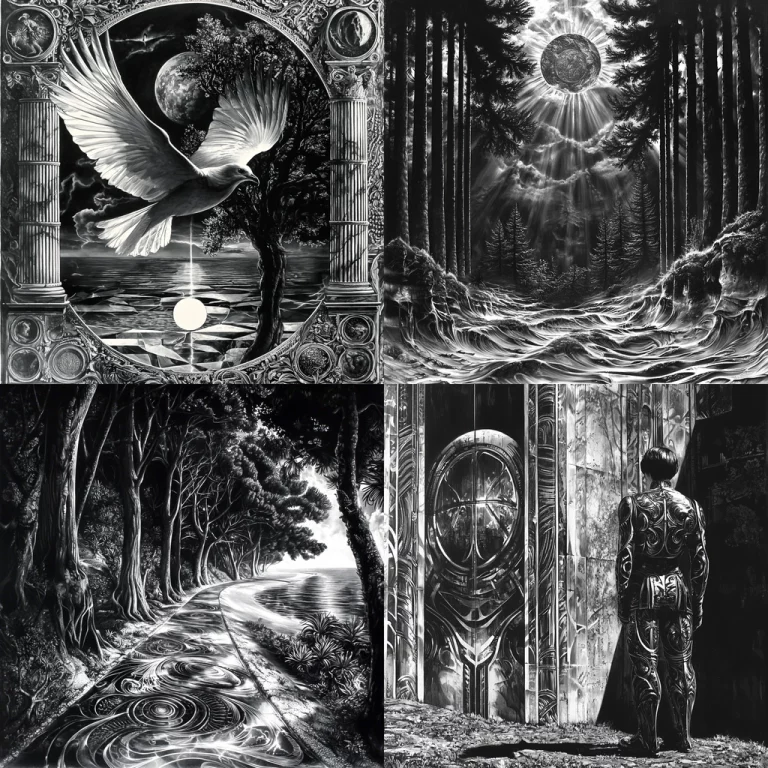 Monochrome High Contrast Texture - Midjourney style sref code