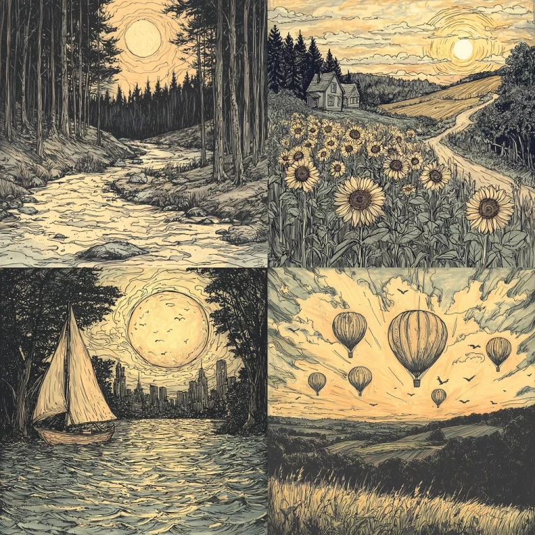 Soft Sunlit Scenery - Midjourney style sref code