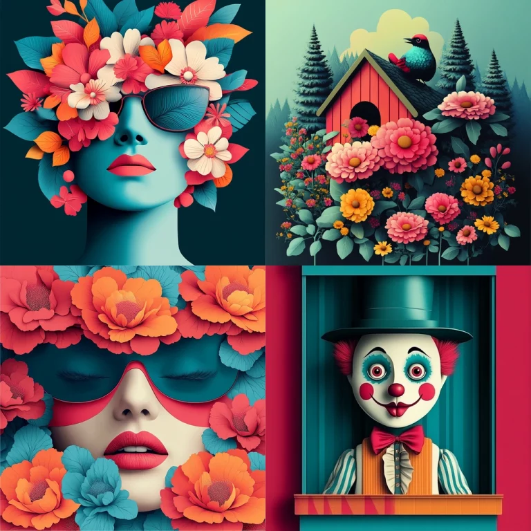 Vivid Floral Portraits - Midjourney style sref code