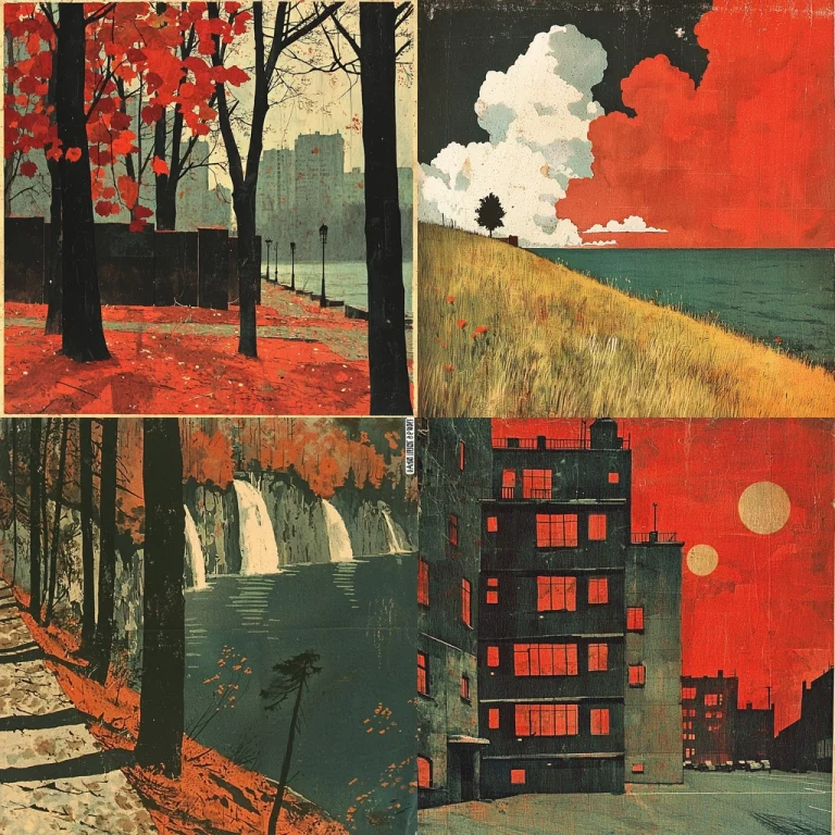 Red Dominant Natural Tones - Midjourney style sref code