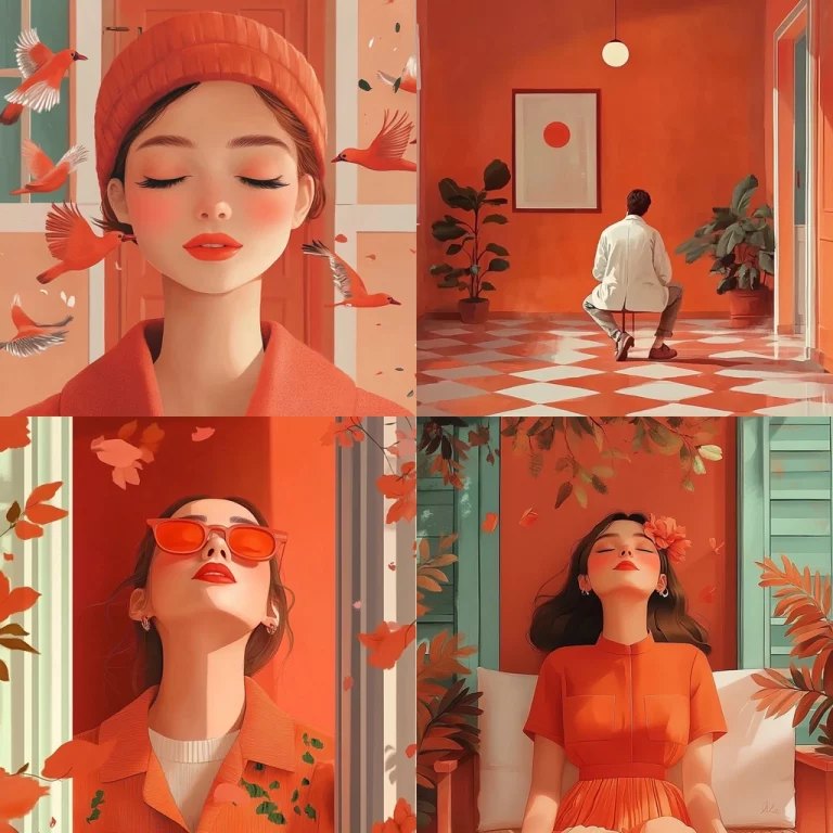 Vibrant Red Harmony - Midjourney style sref code