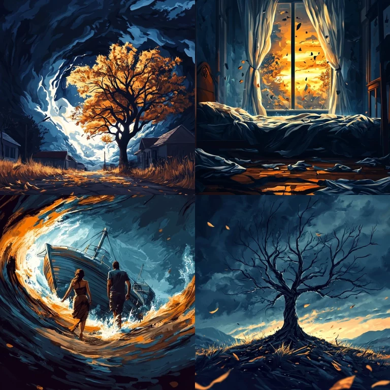 Contrastive Lighting with Rich Blue - Midjourney style sref code