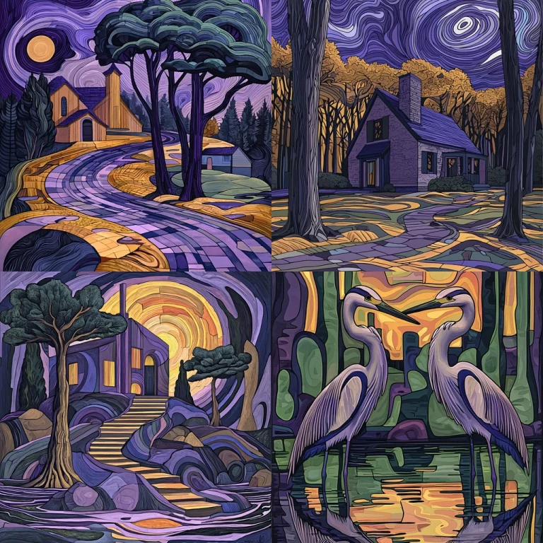 Vibrant Illuminated Abstract - Midjourney style sref code