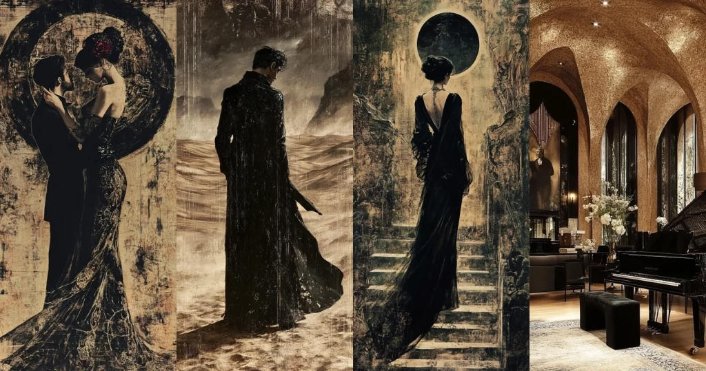 Golden Noir Contrast - Midjourney style sref code