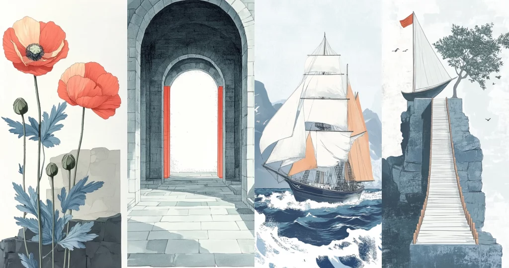 Muted Monochrome Landscape - Midjourney style sref code