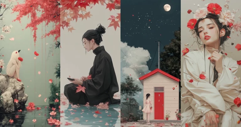 Floral Dreamscape with Soft Hues - Midjourney style sref code