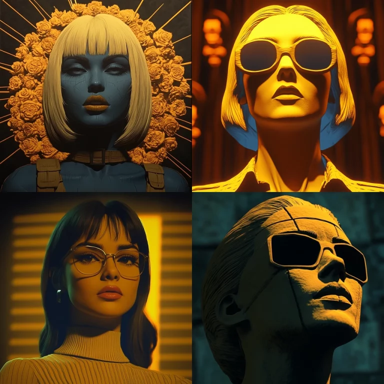 High Contrast Illumination Portraits - Midjourney style sref code