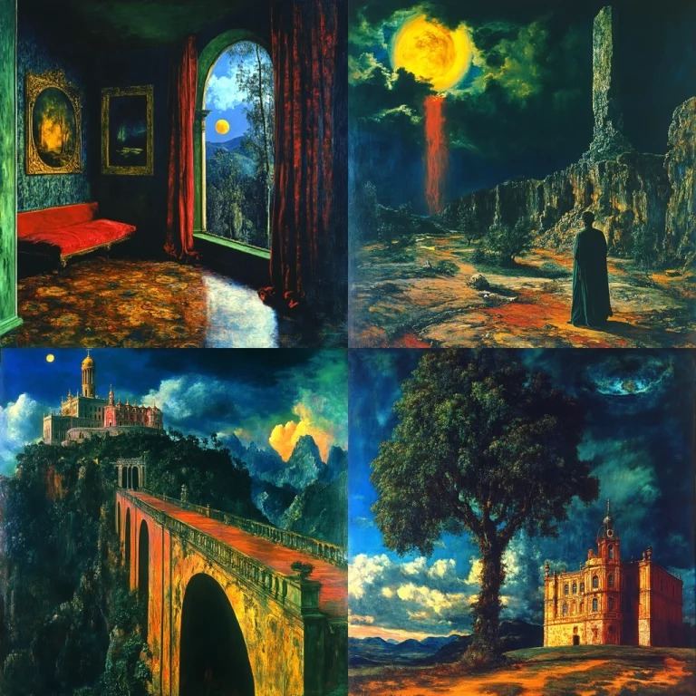 Golden Celestial Impressionism - Midjourney style sref code