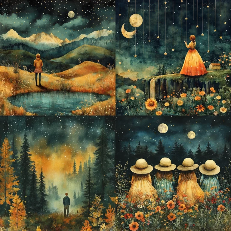 Starry Night Landscape - Midjourney style sref code