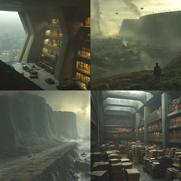 Glimmering Industrial Dystopia - Midjourney style sref code