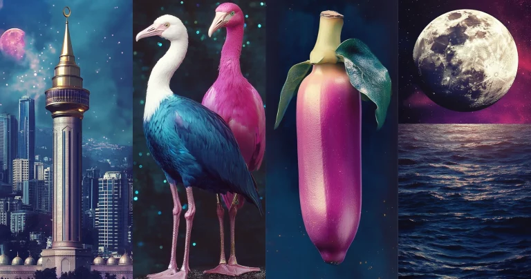 Vibrant Neon Surrealism - Midjourney style sref code