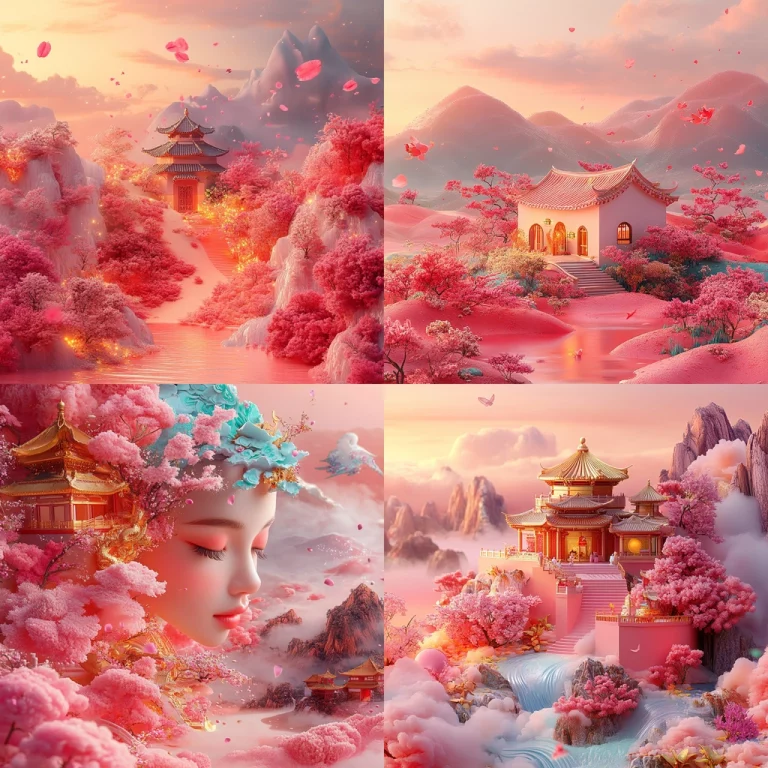 Radiant Blossom Scenery - Midjourney style sref code